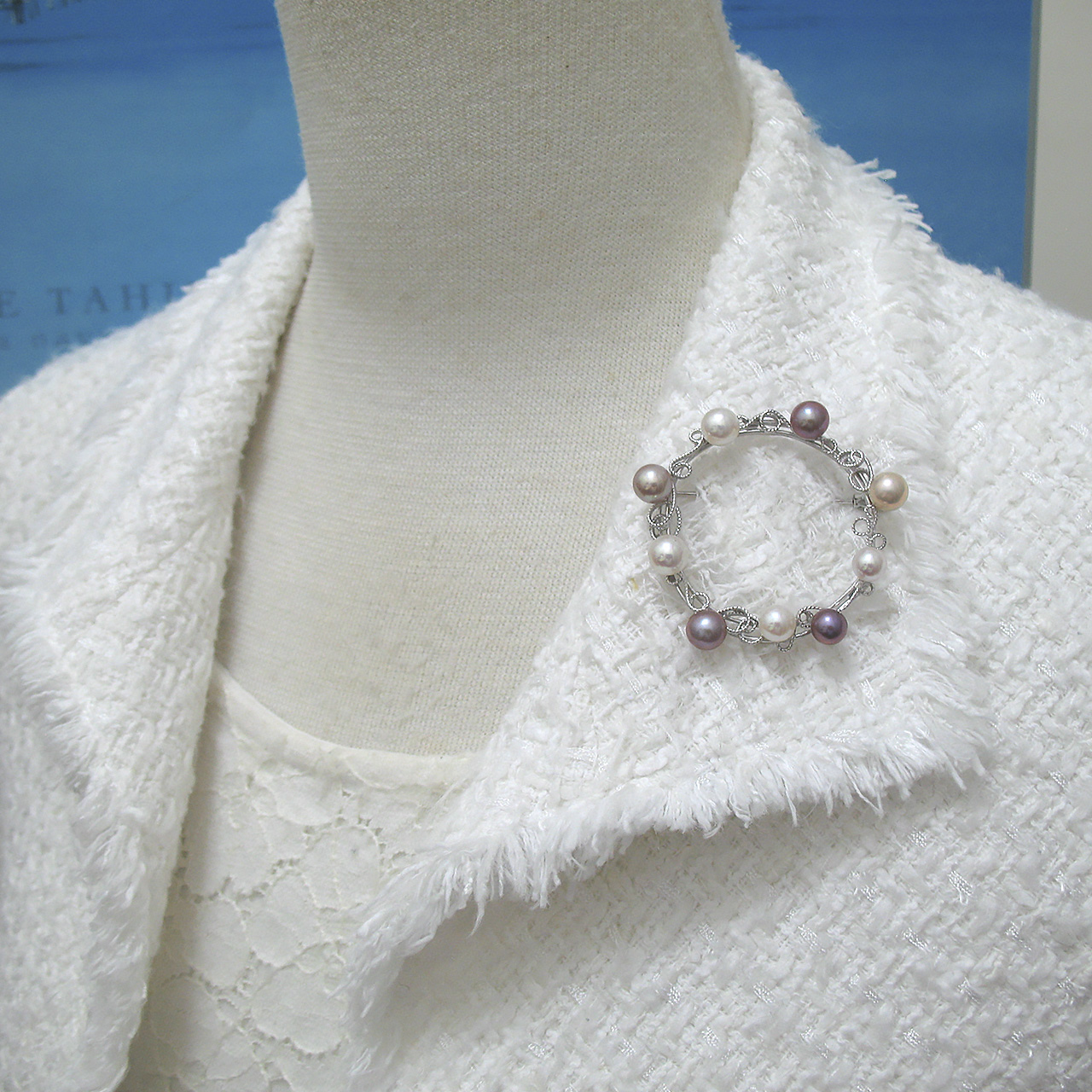 『 from sea あこや&淡水サークルブローチ 』 - 画像 (6)