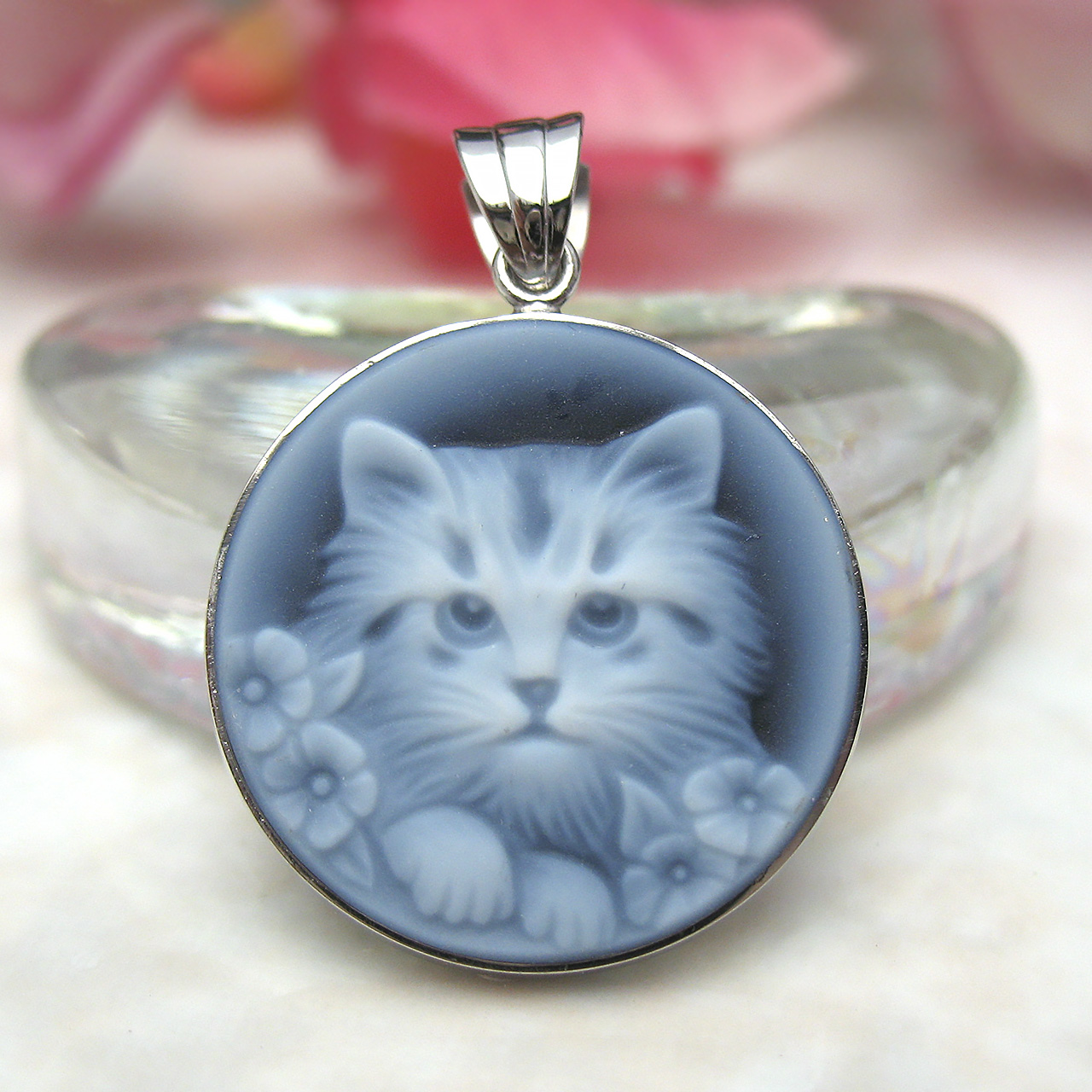 Bijoux  fromsea Pt900ストーンカメオペンダント - 画像 (6)