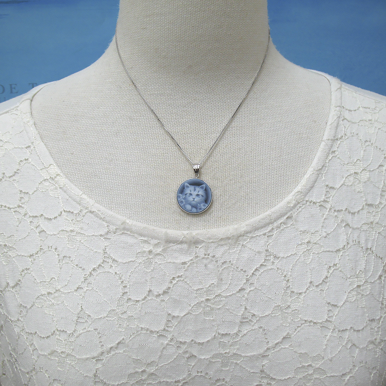 Bijoux  fromsea Pt900ストーンカメオペンダント - 画像 (7)