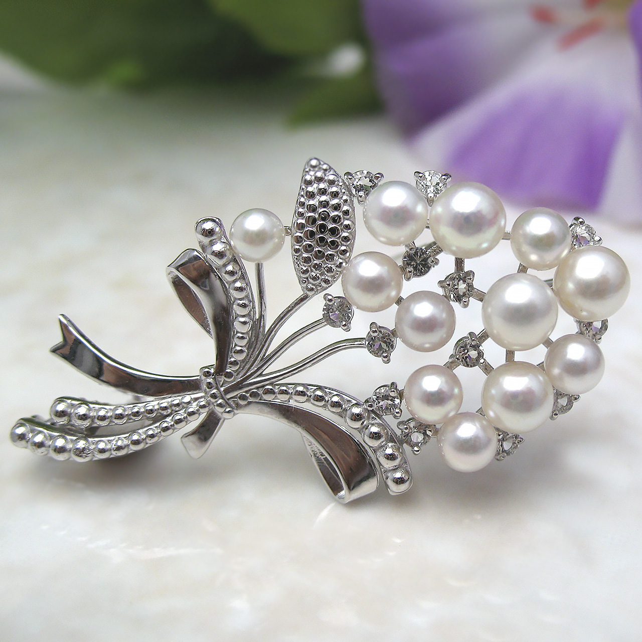 『花束』ブローチ兼ペンダント - 画像 (4)