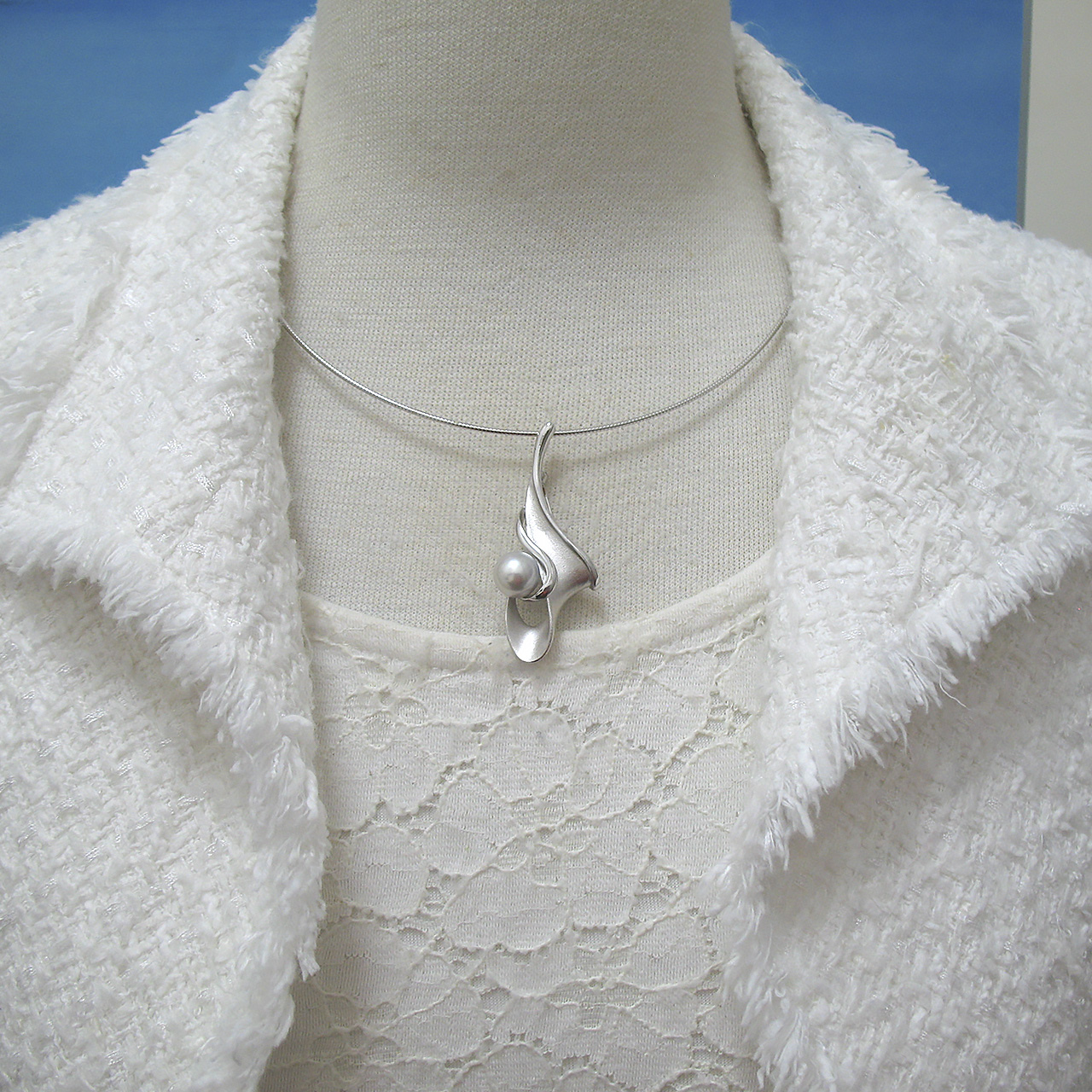 9.3ミリあこやナチュラル レトロデザインブローチ兼ペンダント - 画像 (7)