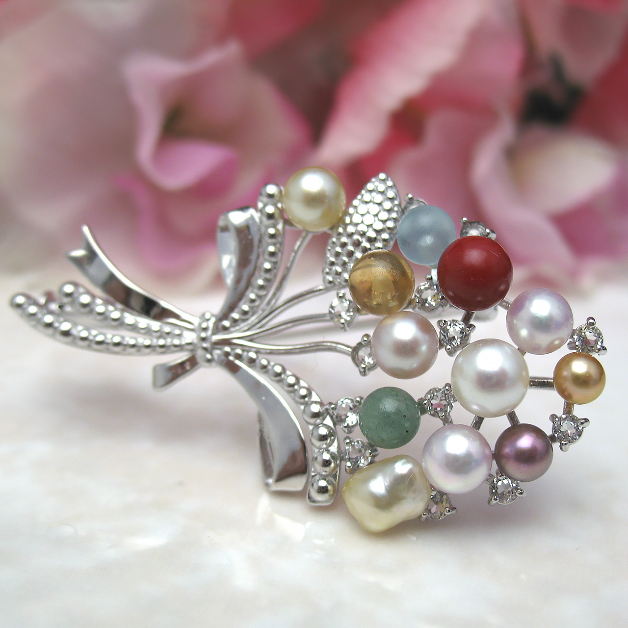 『花束』ブローチ兼ペンダント - 画像 (4)