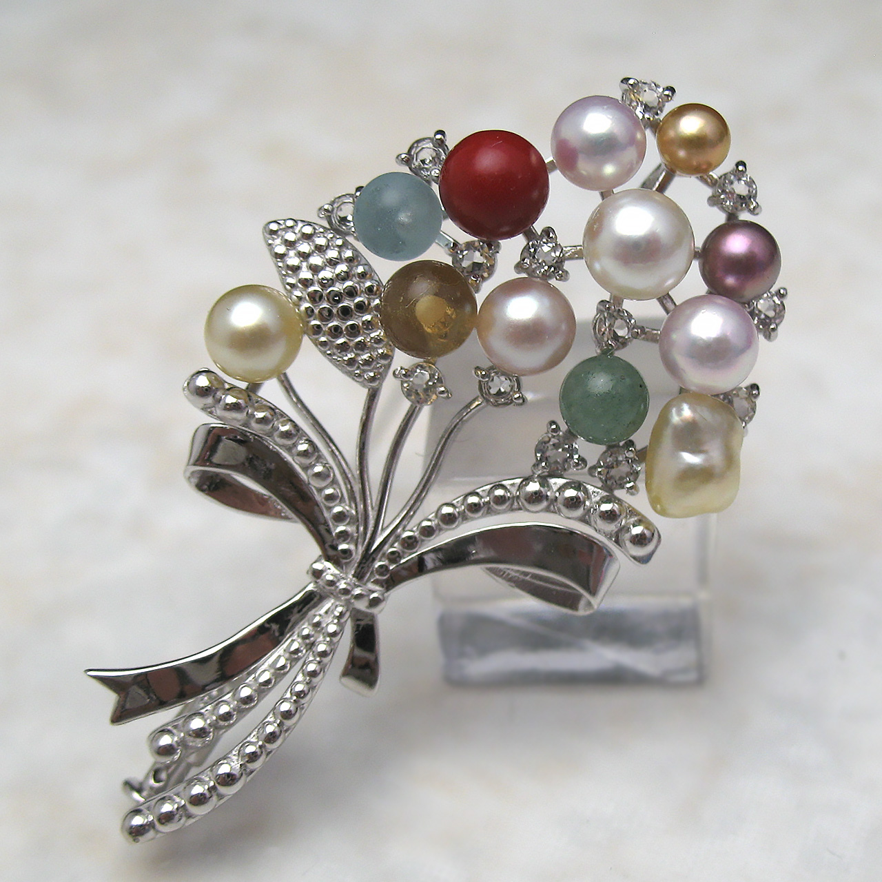 『花束』ブローチ兼ペンダント - 画像 (2)