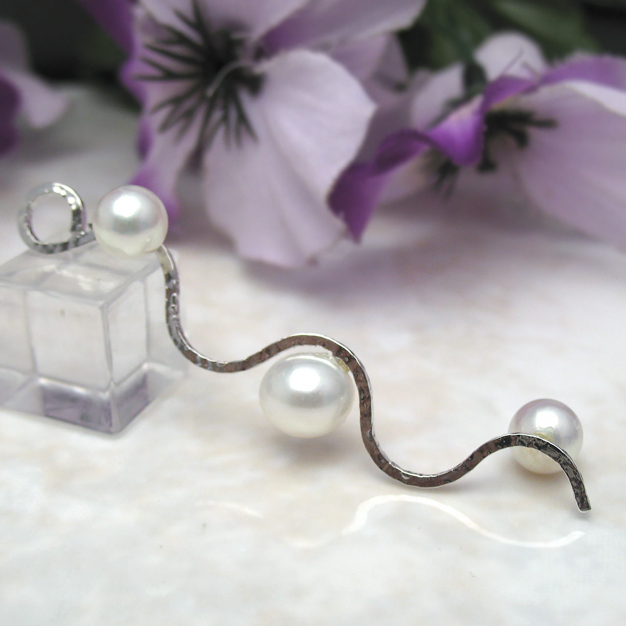 あこや真珠&有核淡水ペンダントSV