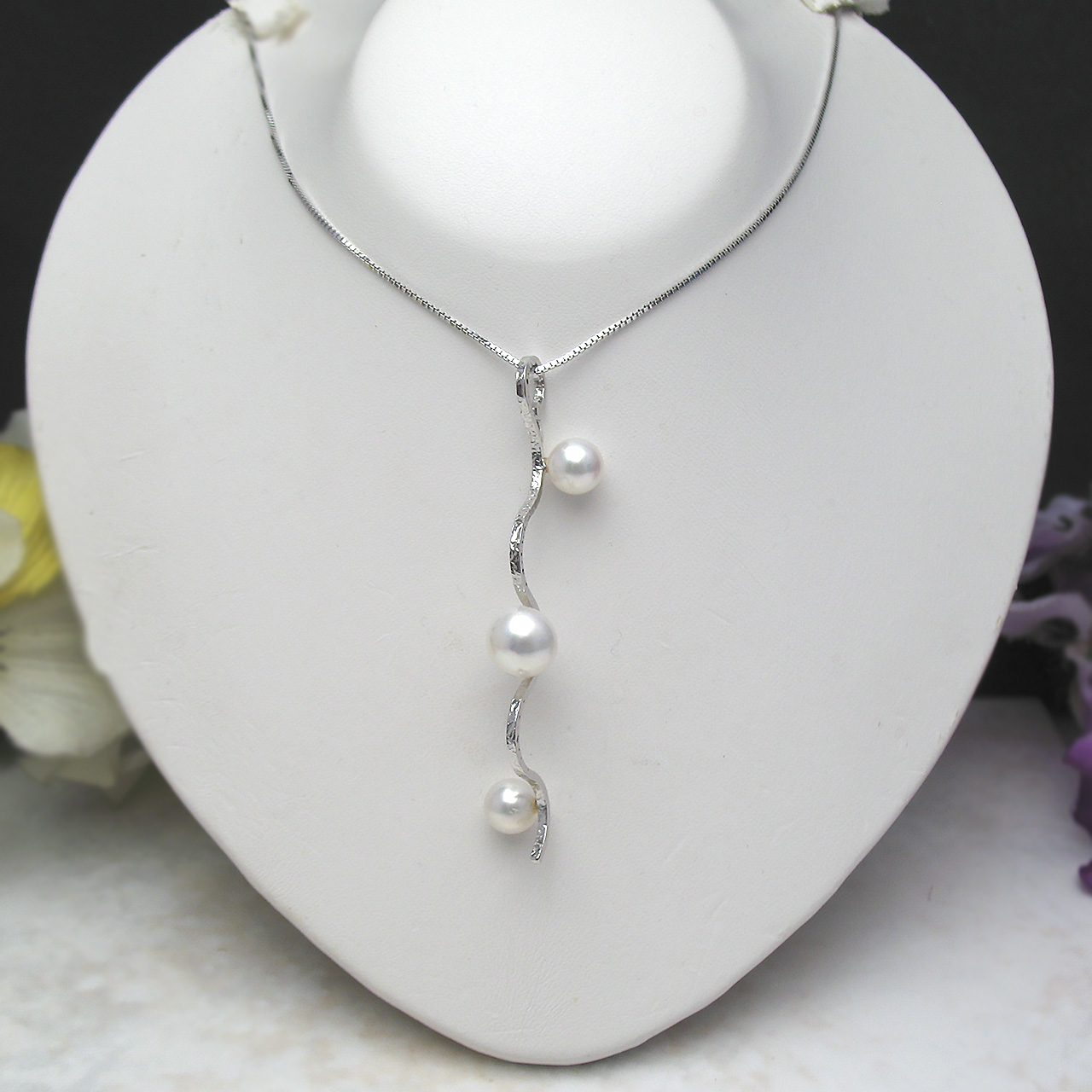 あこや真珠&有核淡水ペンダントSV - 画像 (2)