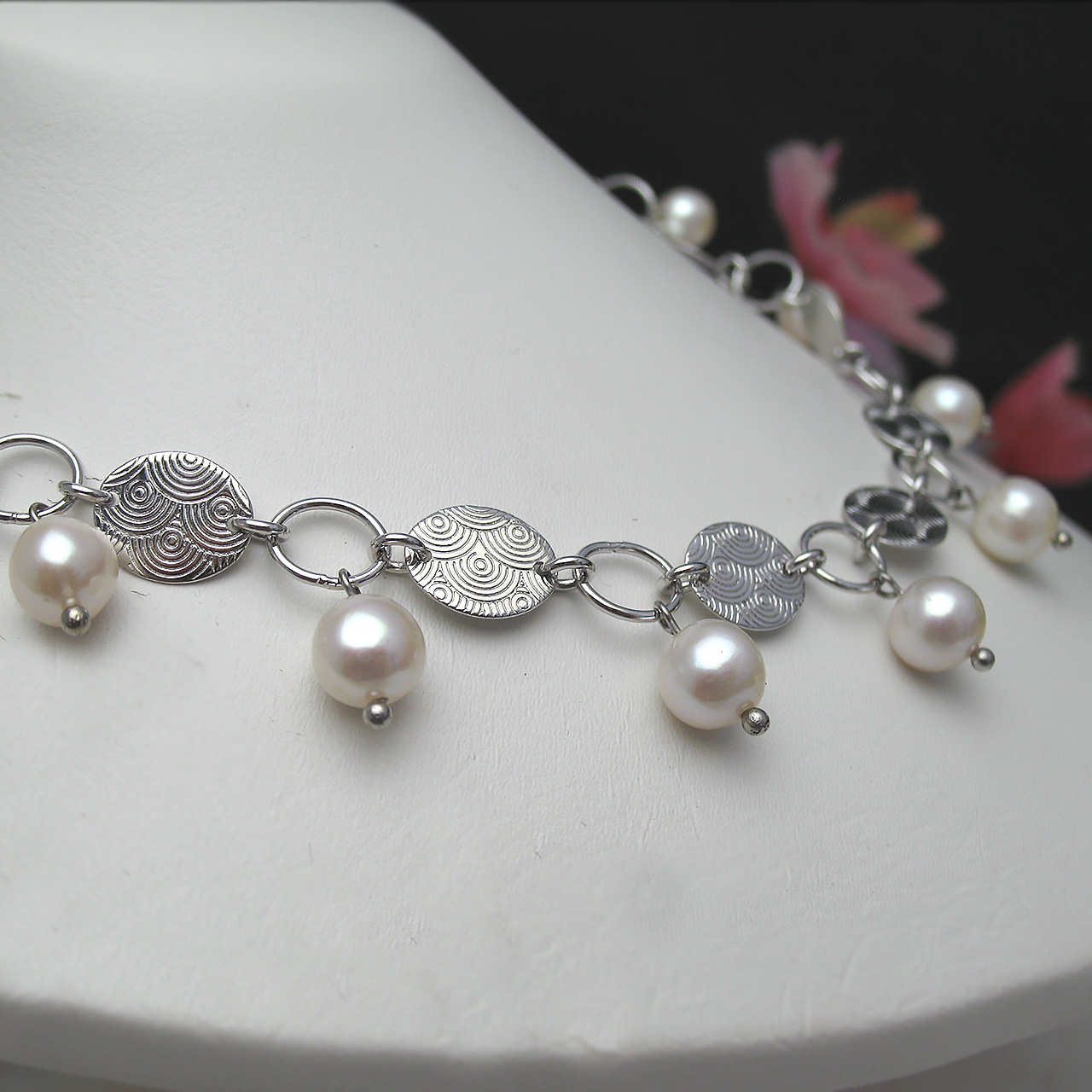 SV淡水真珠ネックレス　SS430-2 - 画像 (3)