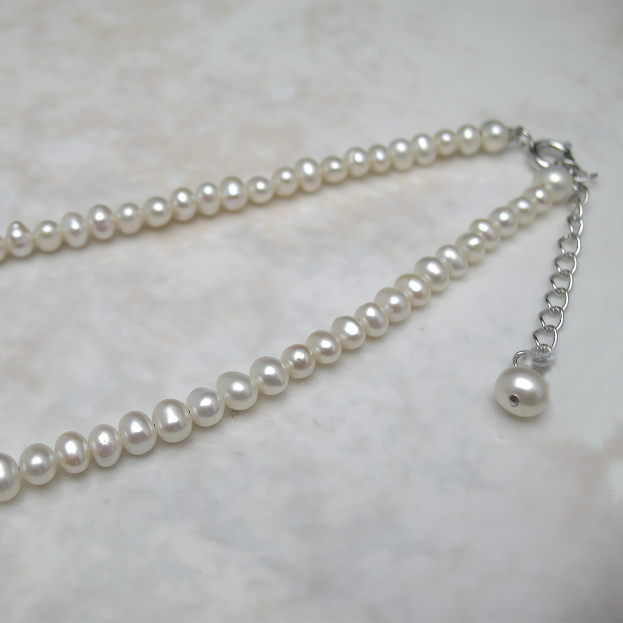 SV淡水真珠ネックレス　SS430-2 - 画像 (4)