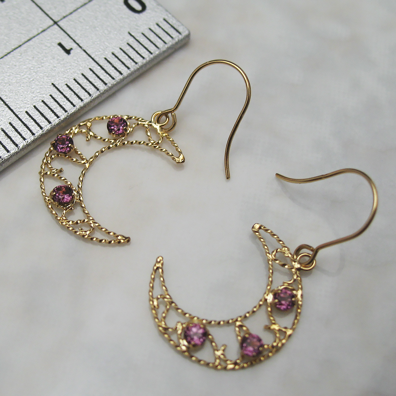 Bijoux fromsea K18ロードライトガーネットピアス　PE-3246 - 画像 (4)