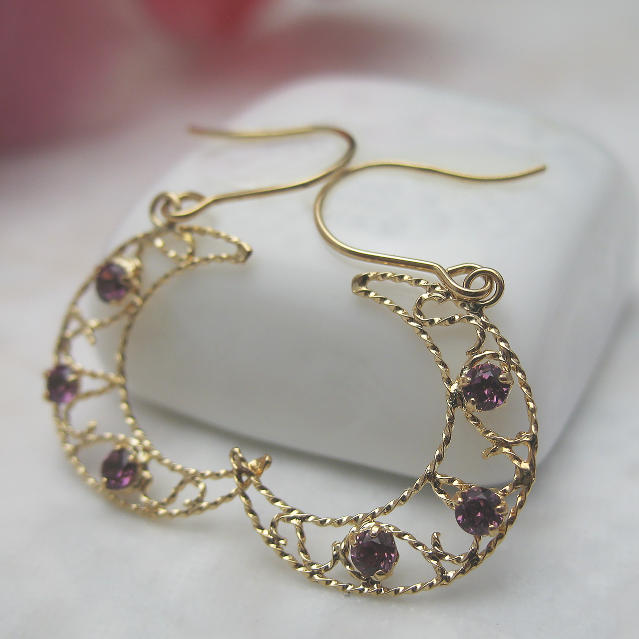 Bijoux fromsea K18ロードライトガーネットピアス　PE-3246 - 画像 (5)