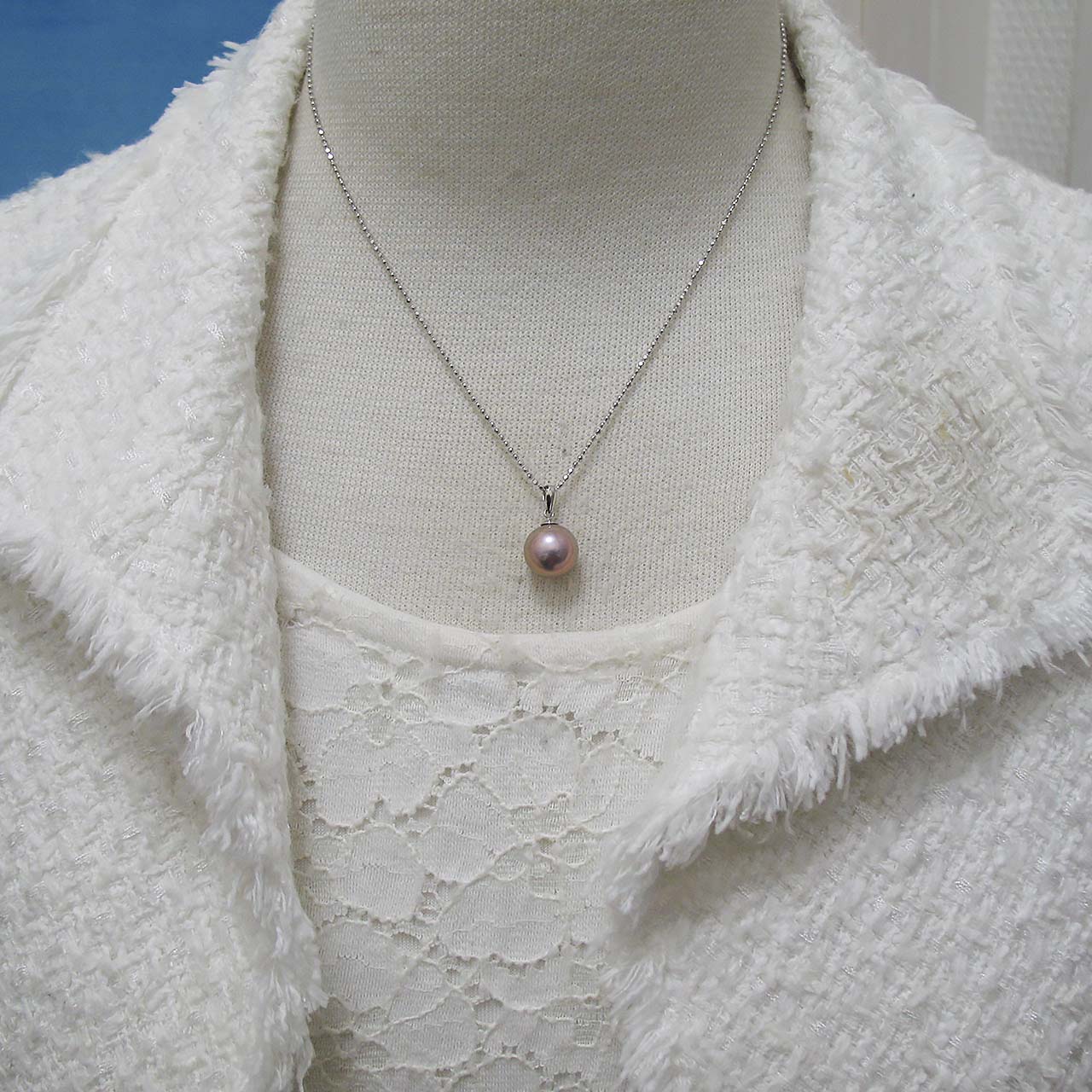 K14WG有核淡水ペンダント No.13 - 画像 (5)