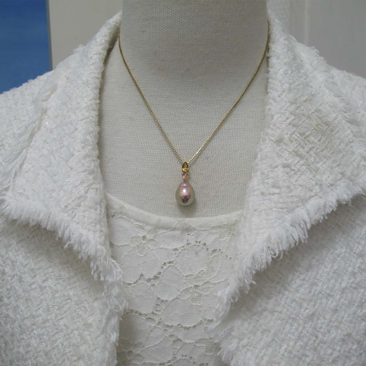 K18有核淡水ペンダント - 画像 (7)