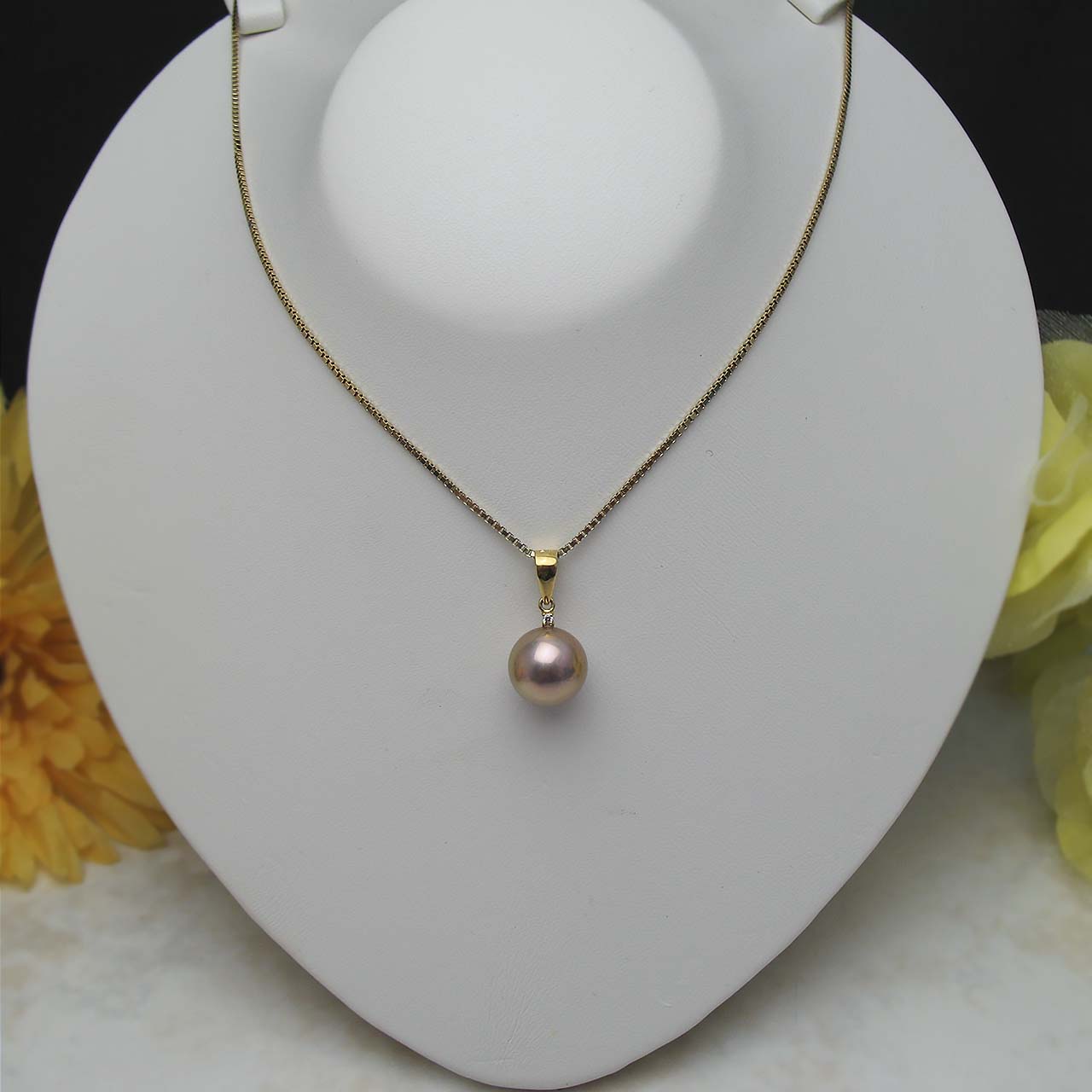 K18有核淡水ペンダントNo2 - 画像 (2)