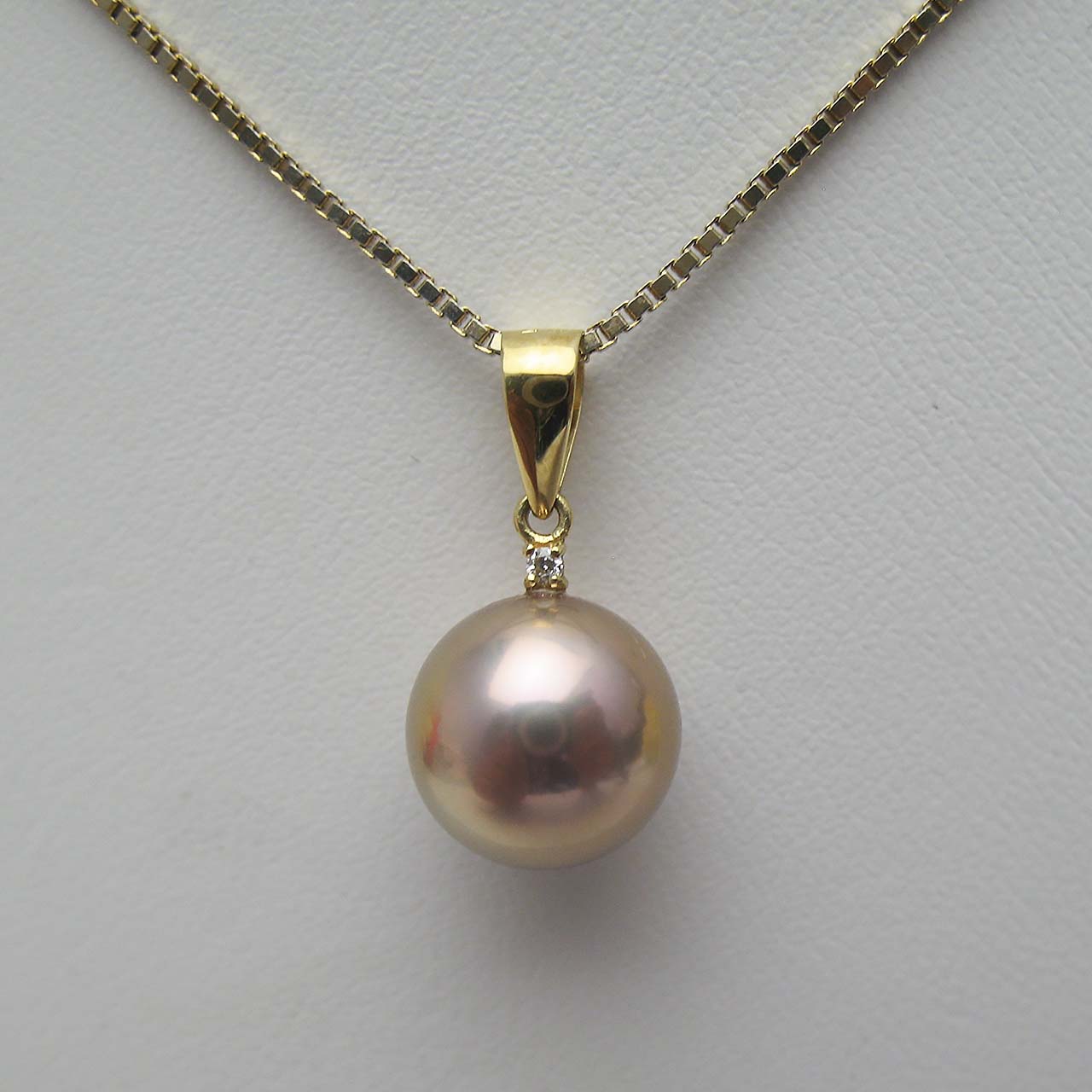 K18有核淡水ペンダントNo2 - 画像 (3)