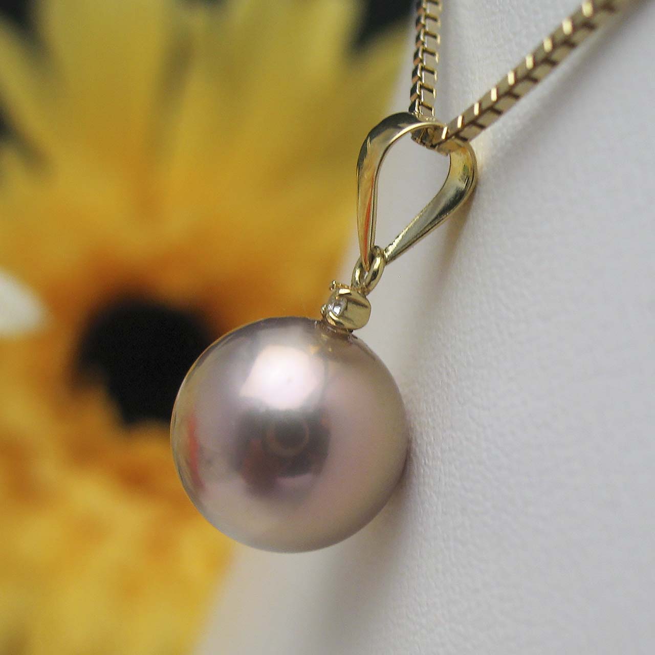 K18有核淡水ペンダントNo2 - 画像 (4)