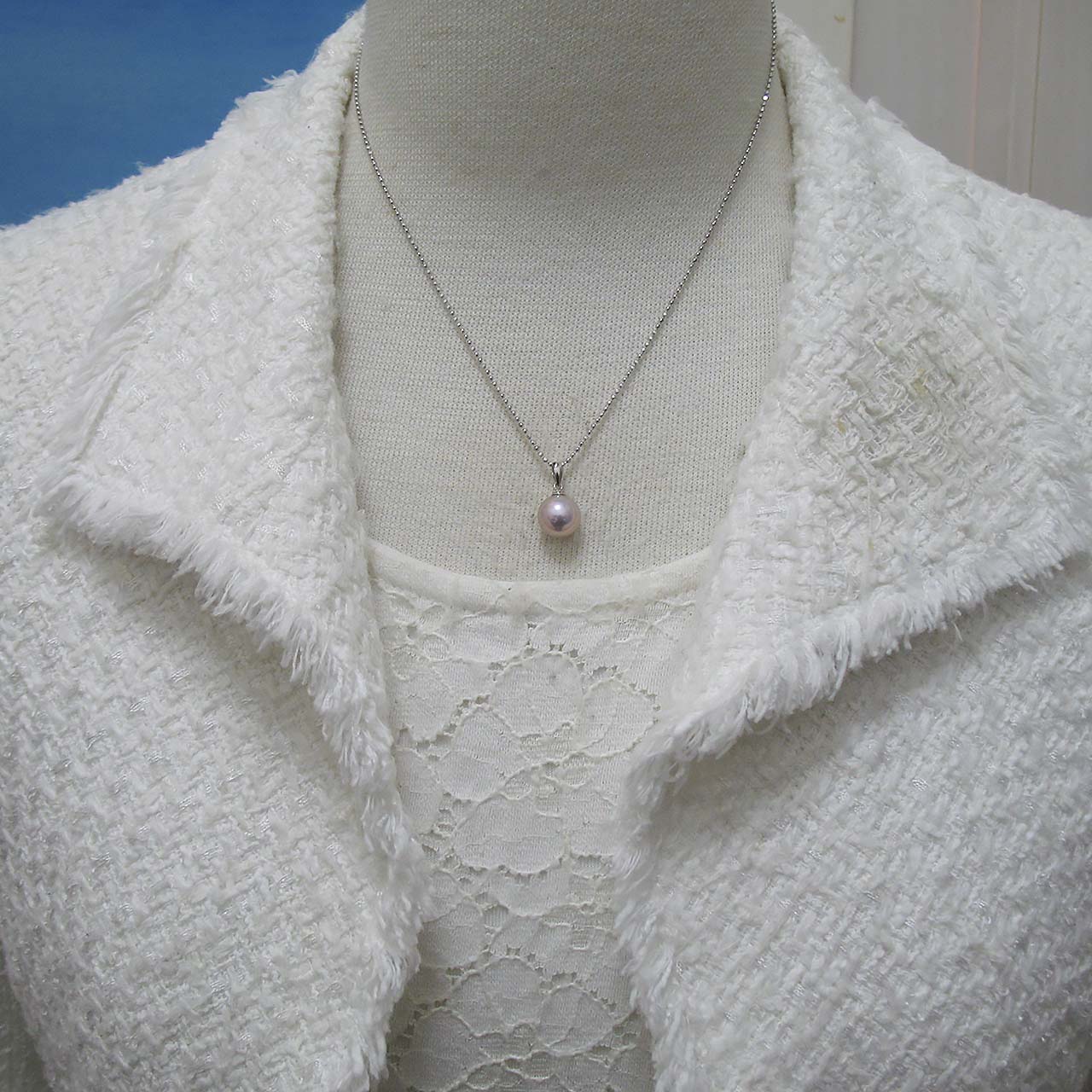 K14WG有核淡水ペンダント　No14 - 画像 (6)