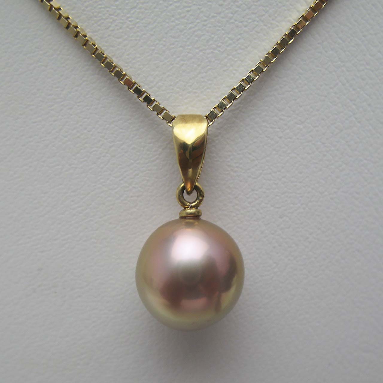 K18有核淡水ペンダント No.８ - 画像 (3)