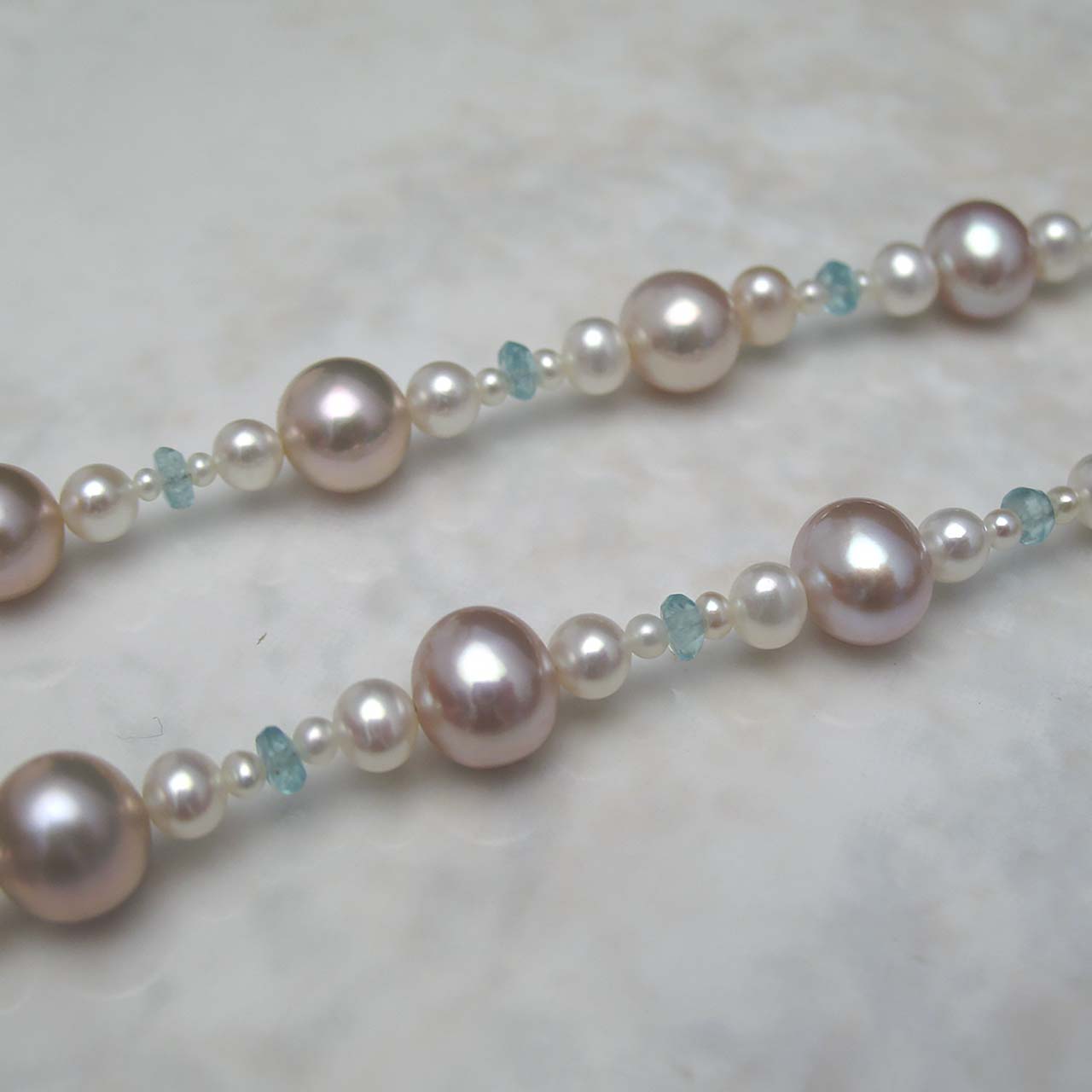 淡水&ブルートパーズネックレス - 画像 (5)