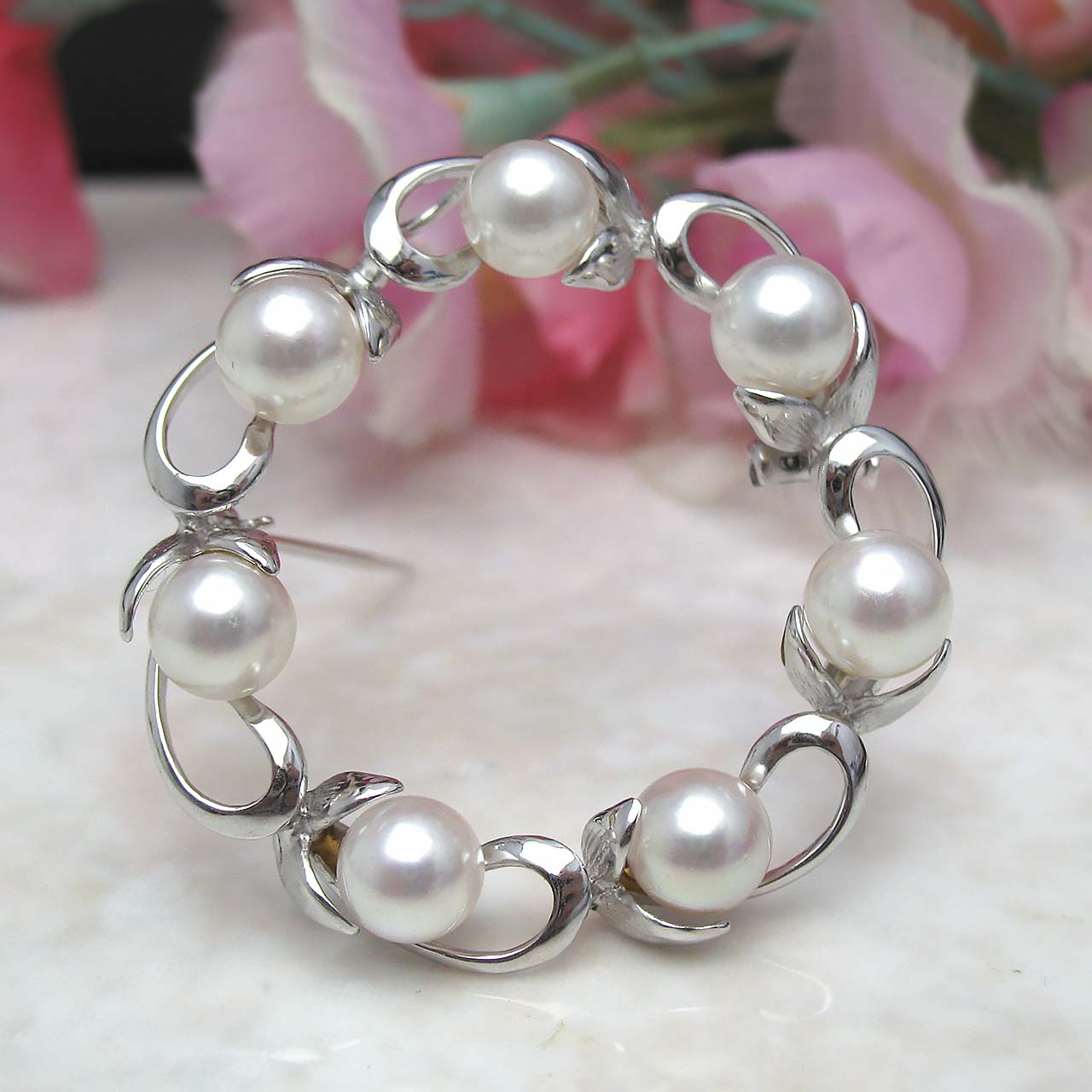 『 from sea あこやサークルブローチ 』