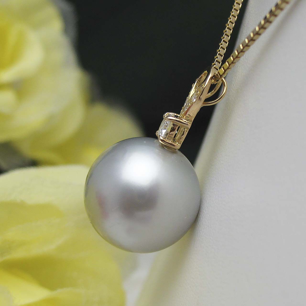 K18タヒチ黒蝶 15ミリペンダントトップ - 画像 (4)