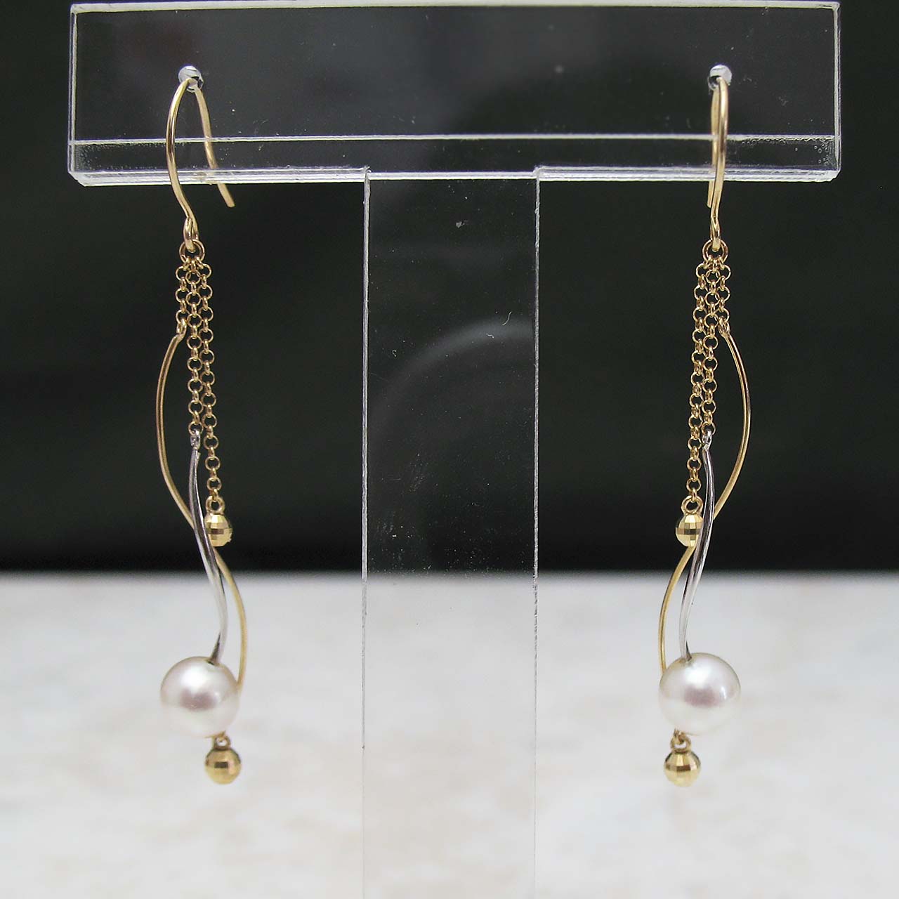 K10・PT900あこや真珠ピアス - 画像 (2)