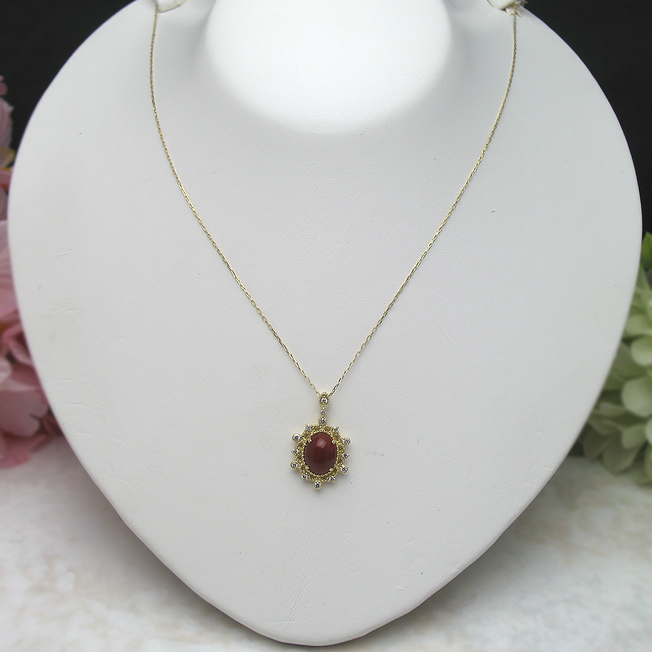 Bijoux fromsea K18血赤珊瑚ペンダント  77169 - 画像 (2)