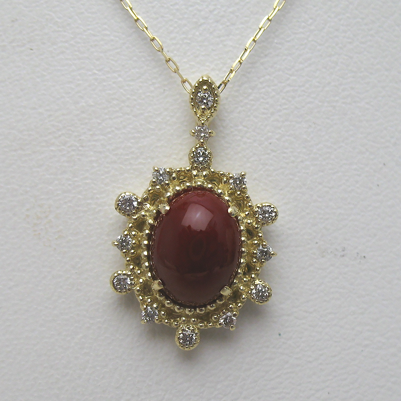 Bijoux fromsea K18血赤珊瑚ペンダント  77169 - 画像 (3)