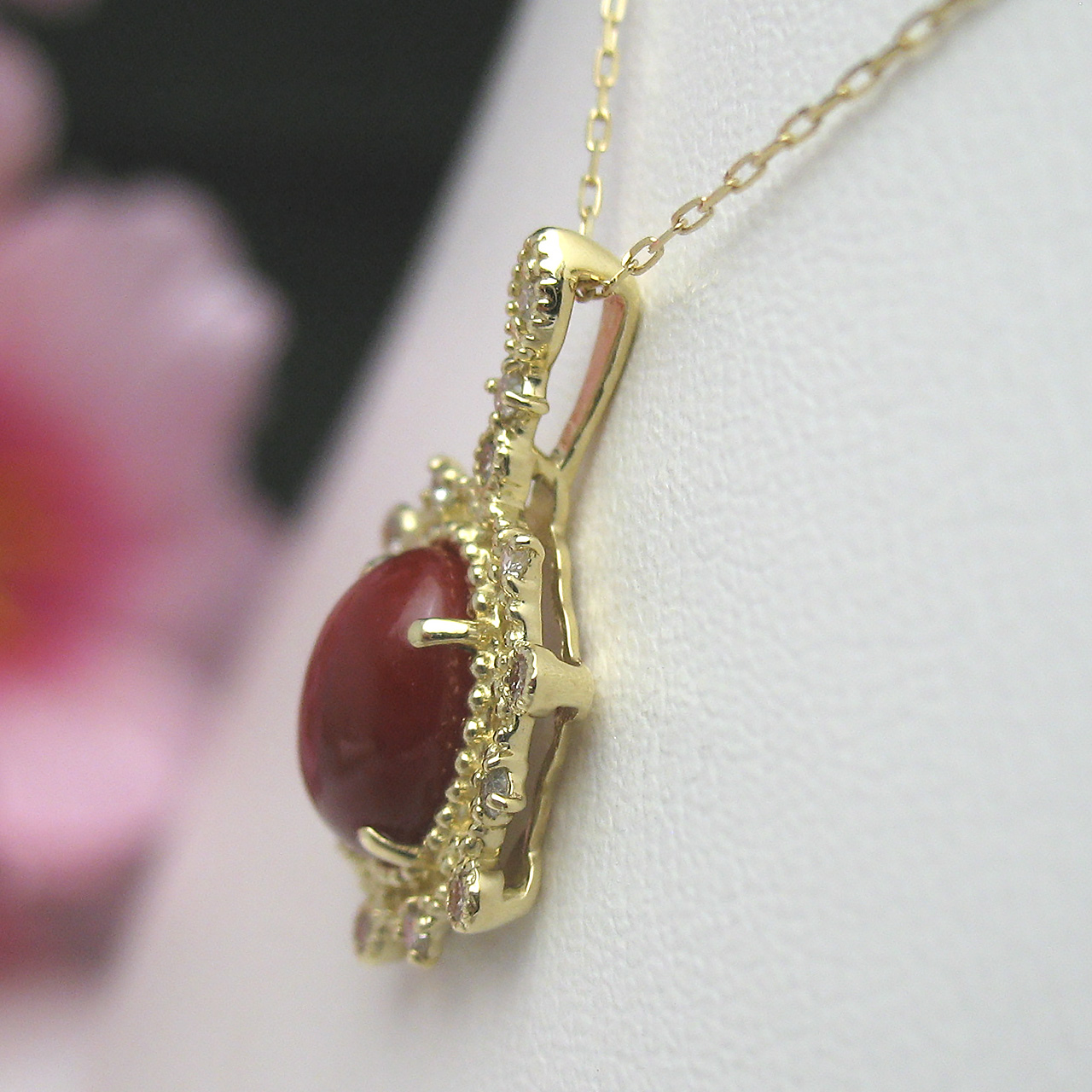 Bijoux fromsea K18血赤珊瑚ペンダント  77169 - 画像 (4)