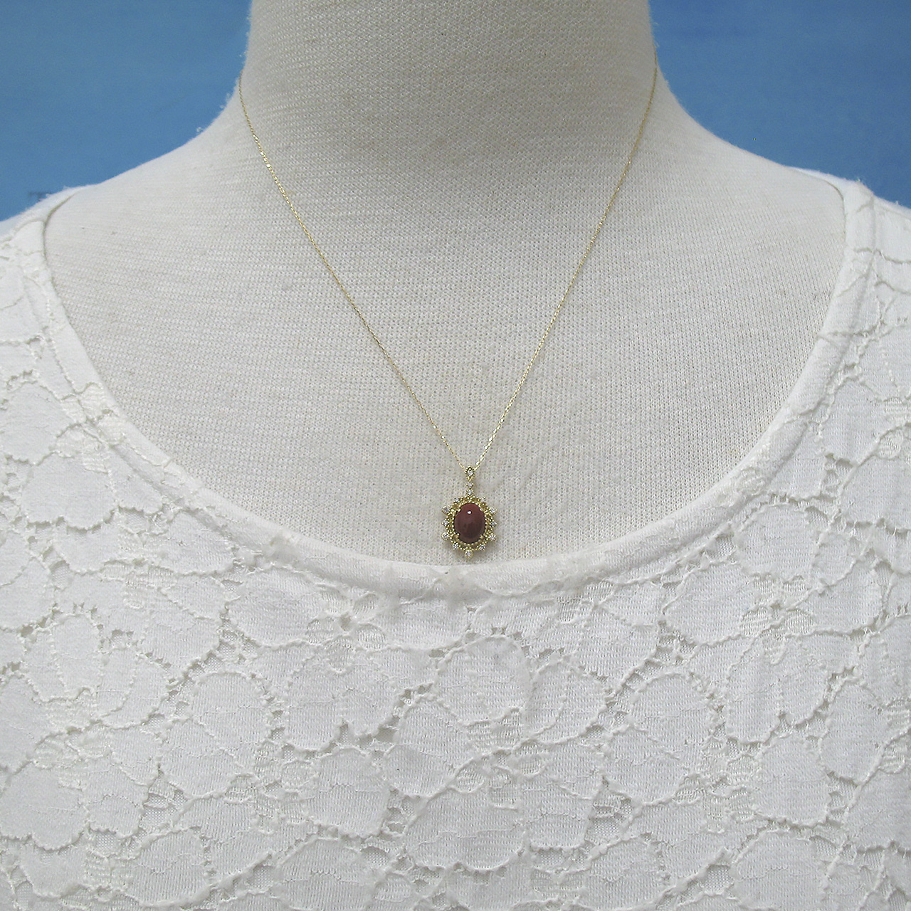 Bijoux fromsea K18血赤珊瑚ペンダント  77169 - 画像 (7)