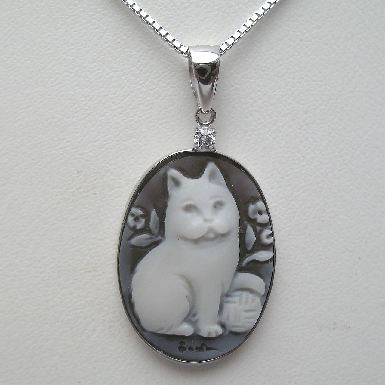 Bijoux  fromsea K18WGシェルカメオペンダント - 画像 (3)