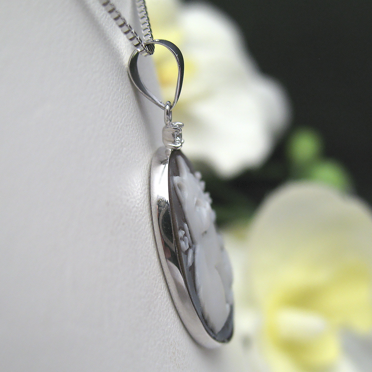 Bijoux  fromsea K18WGシェルカメオペンダント - 画像 (4)