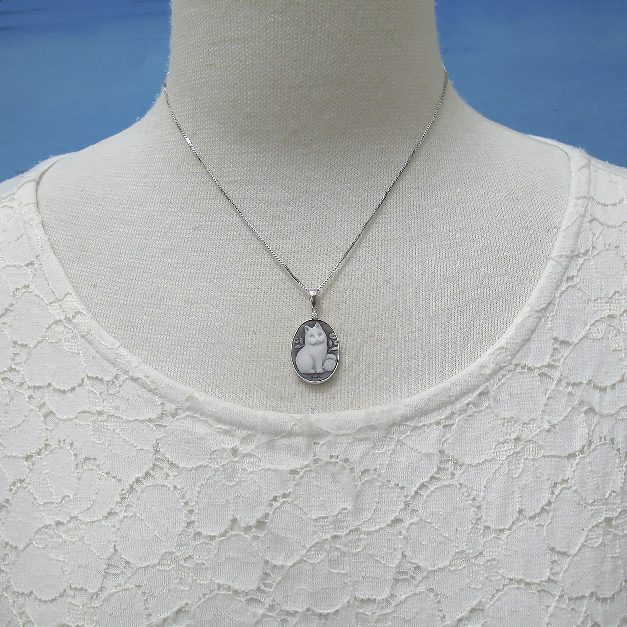 Bijoux  fromsea K18WGシェルカメオペンダント - 画像 (7)