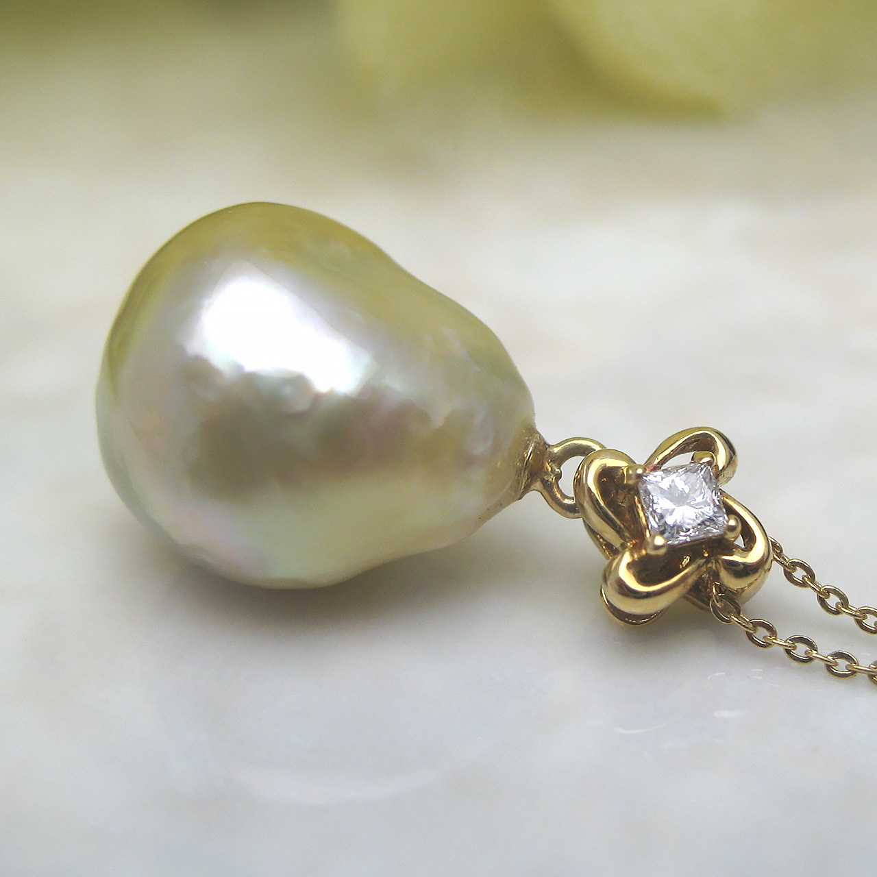 K18南洋白蝶ケシペンダント - 画像 (6)