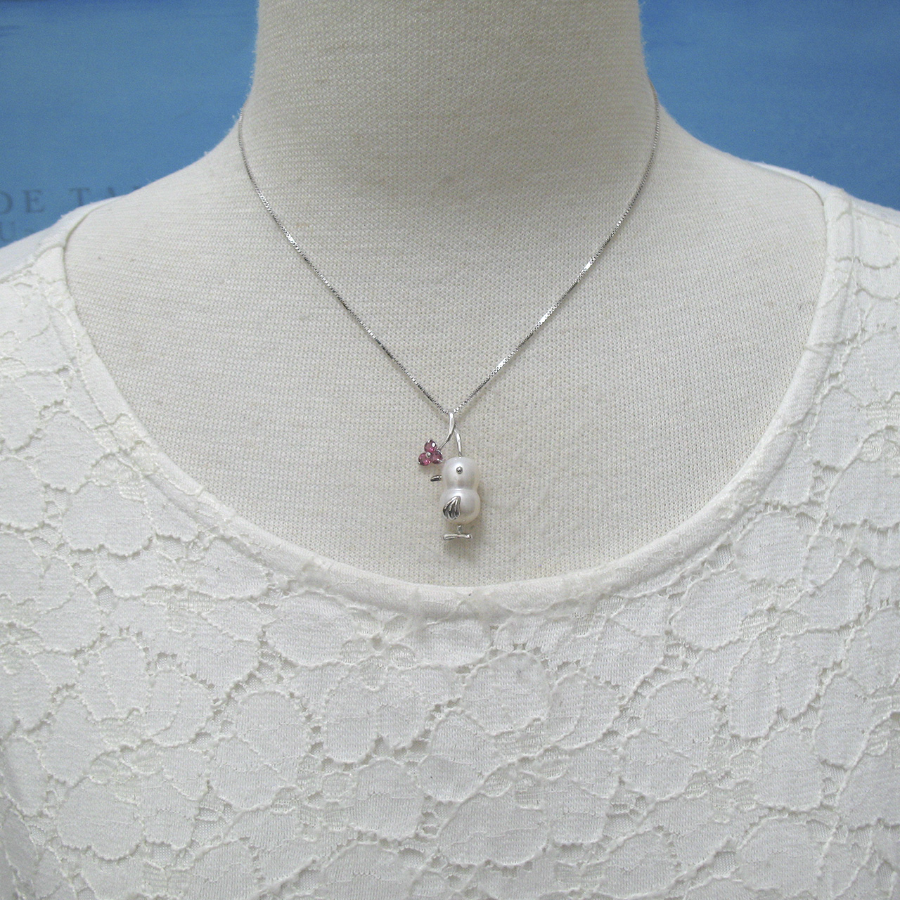 K18WG チーウー&ピンクトルマリンペンダント 翔平クン - 画像 (7)