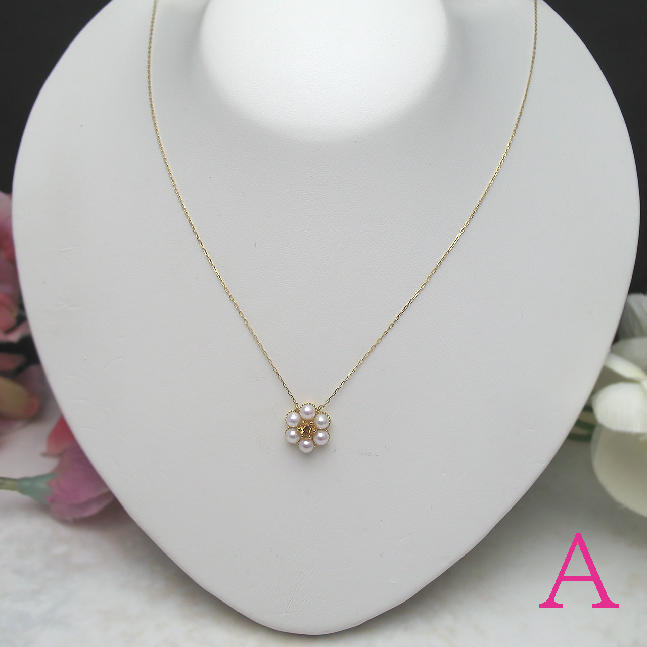 K18あこや&色石ペンダント チェーン付き TK-13444・TK-13532 - 画像 (2)