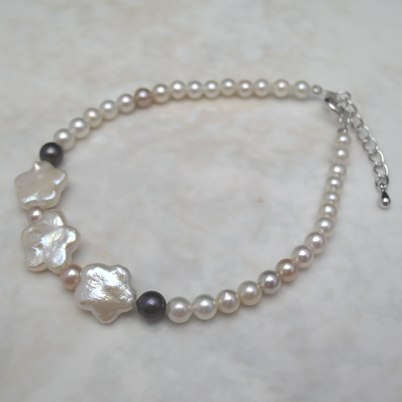 fromseaオリジナル あこや&淡水真珠ブレスSV - 画像 (2)