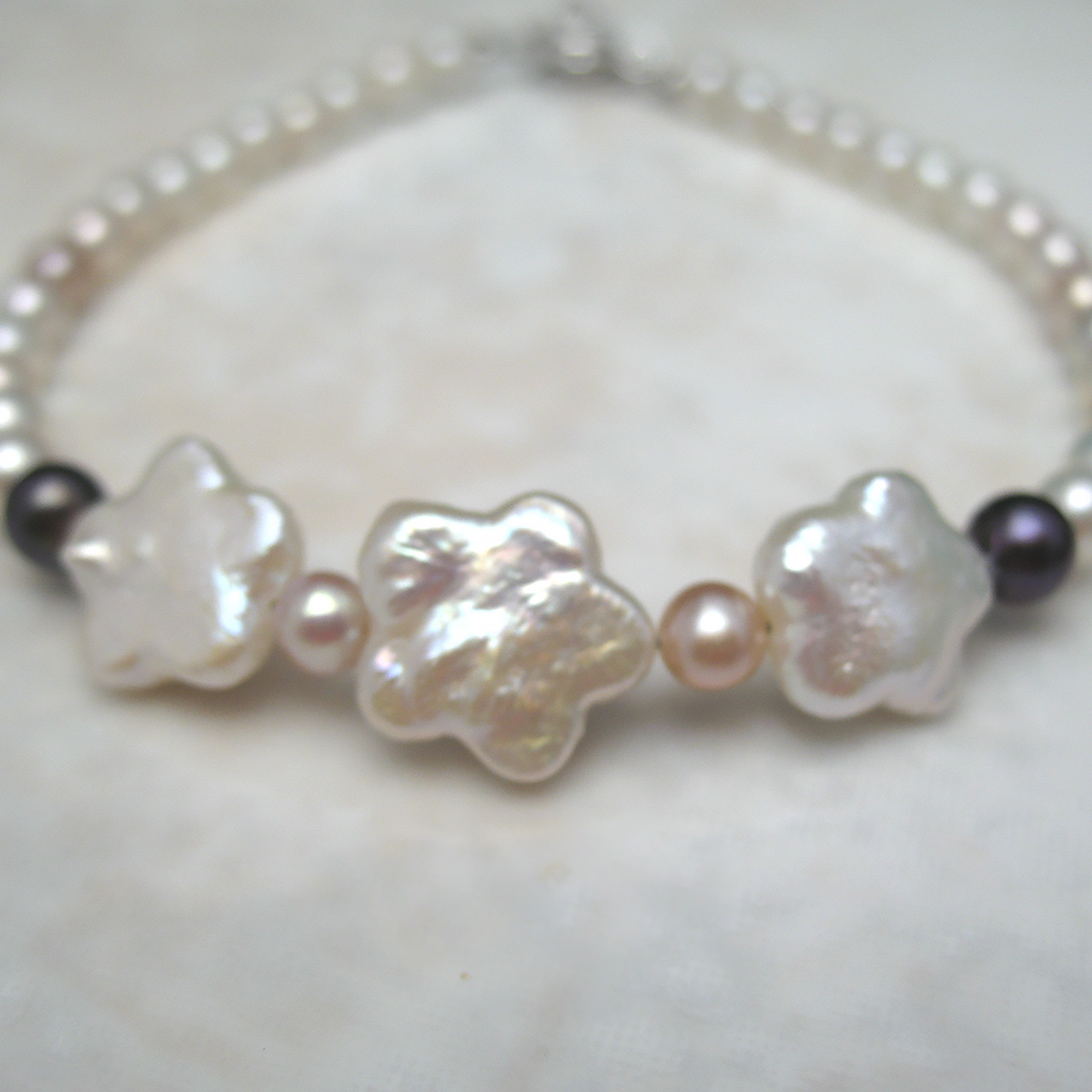 fromseaオリジナル あこや&淡水真珠ブレスSV - 画像 (3)