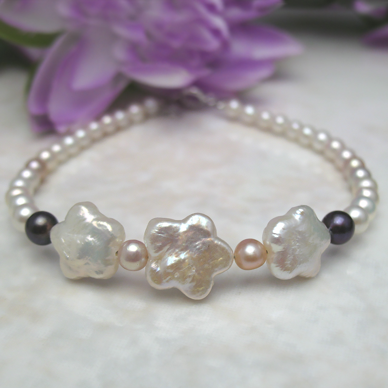 fromseaオリジナル あこや&淡水真珠ブレスSV - 画像 (5)