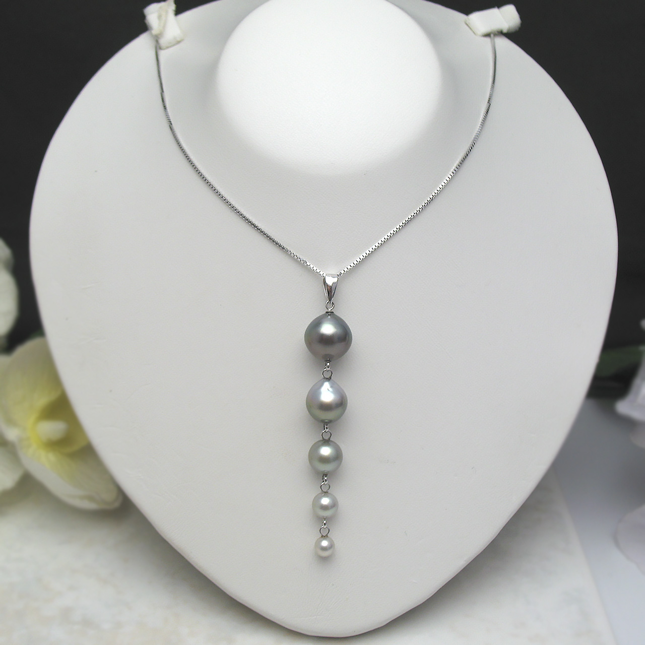 K14WG/SV5個付きペンダント・A - 画像 (2)