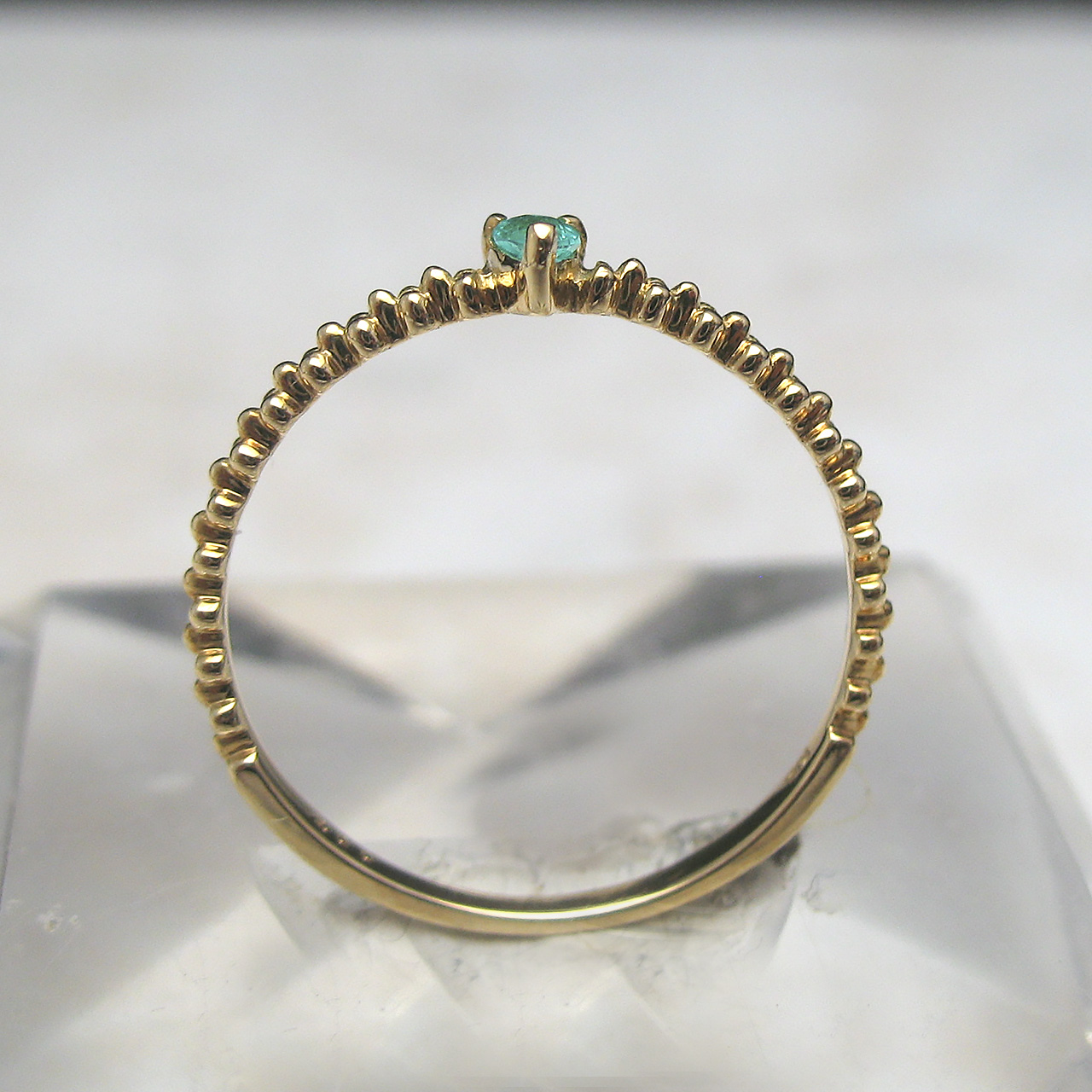 『 Bijoux fromsea　K18パライバリング ペアシェープ』 NO33580TQ - 画像 (4)