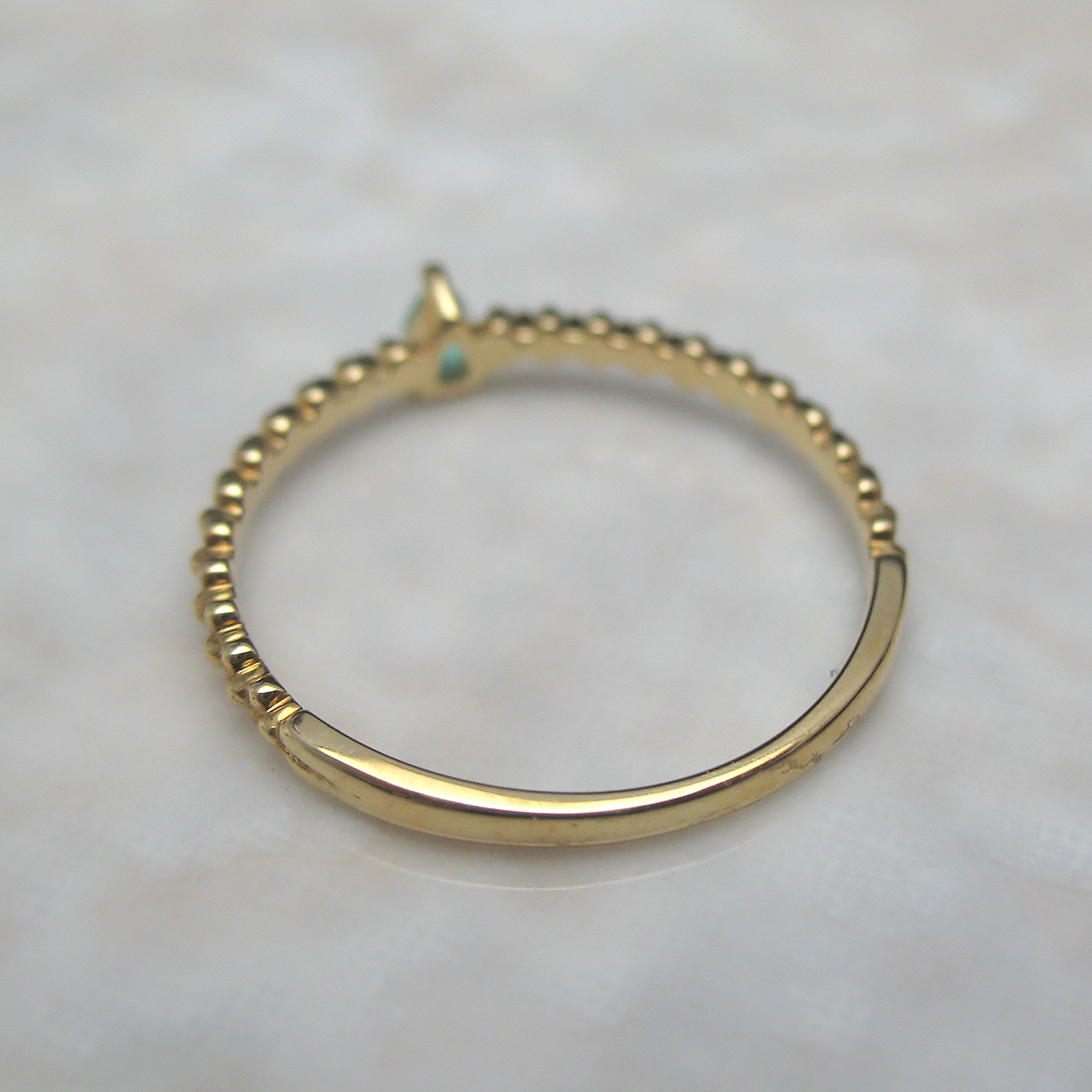 『 Bijoux fromsea　K18パライバリング ペアシェープ』 NO33580TQ - 画像 (5)