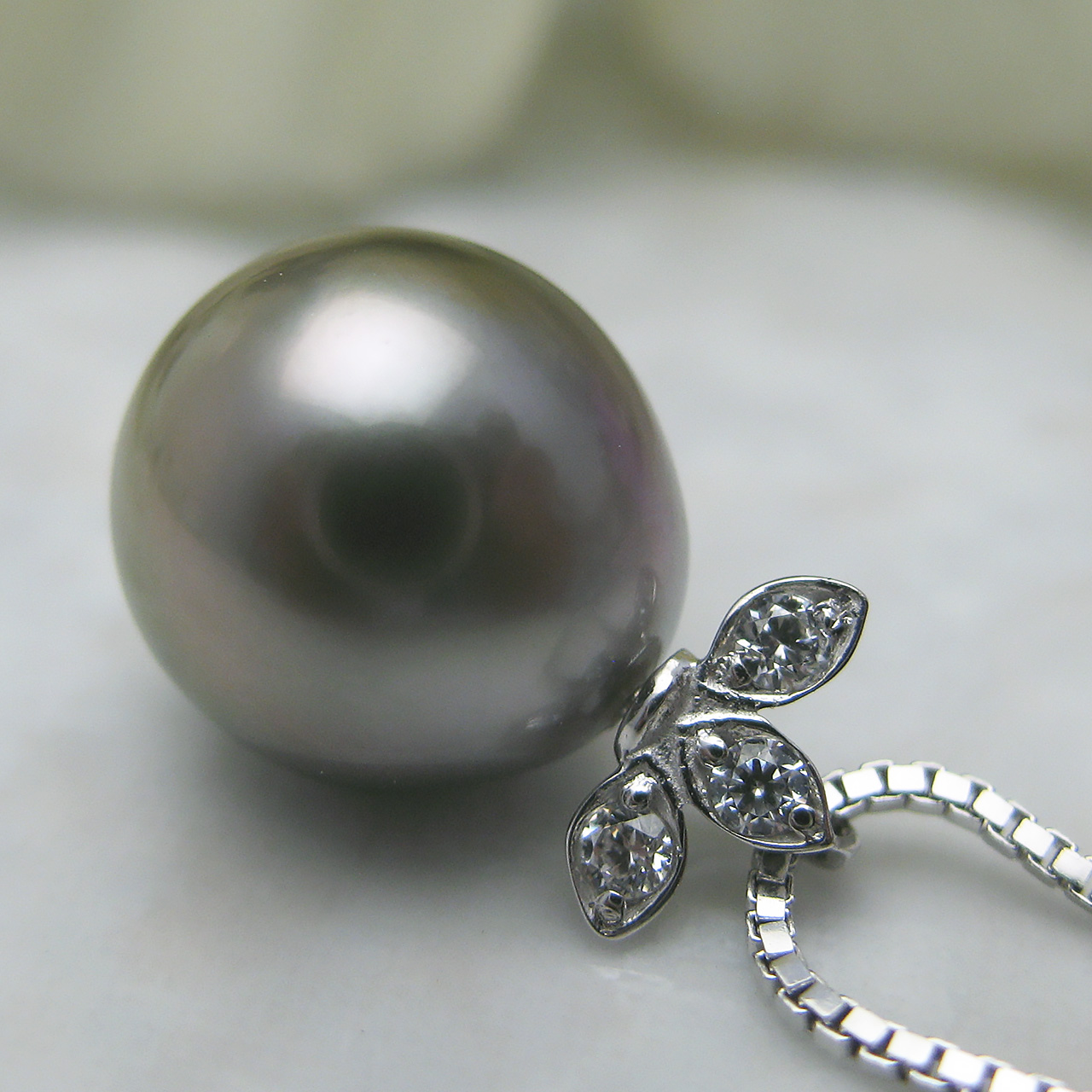 SV黒蝶真珠10ミリペンダントトップ - 画像 (5)