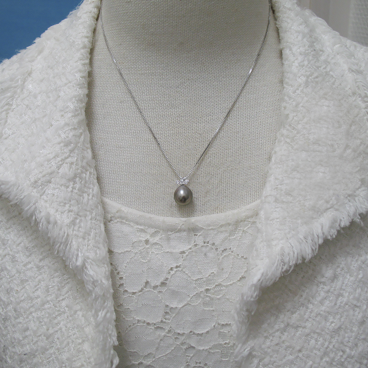 SV黒蝶真珠10ミリペンダントトップ - 画像 (6)