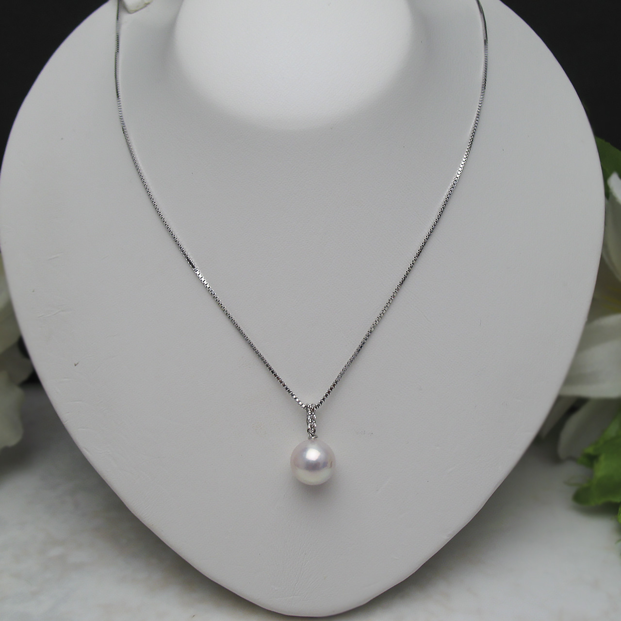 PT900あこや真珠9.5ミリペンダント - 画像 (2)