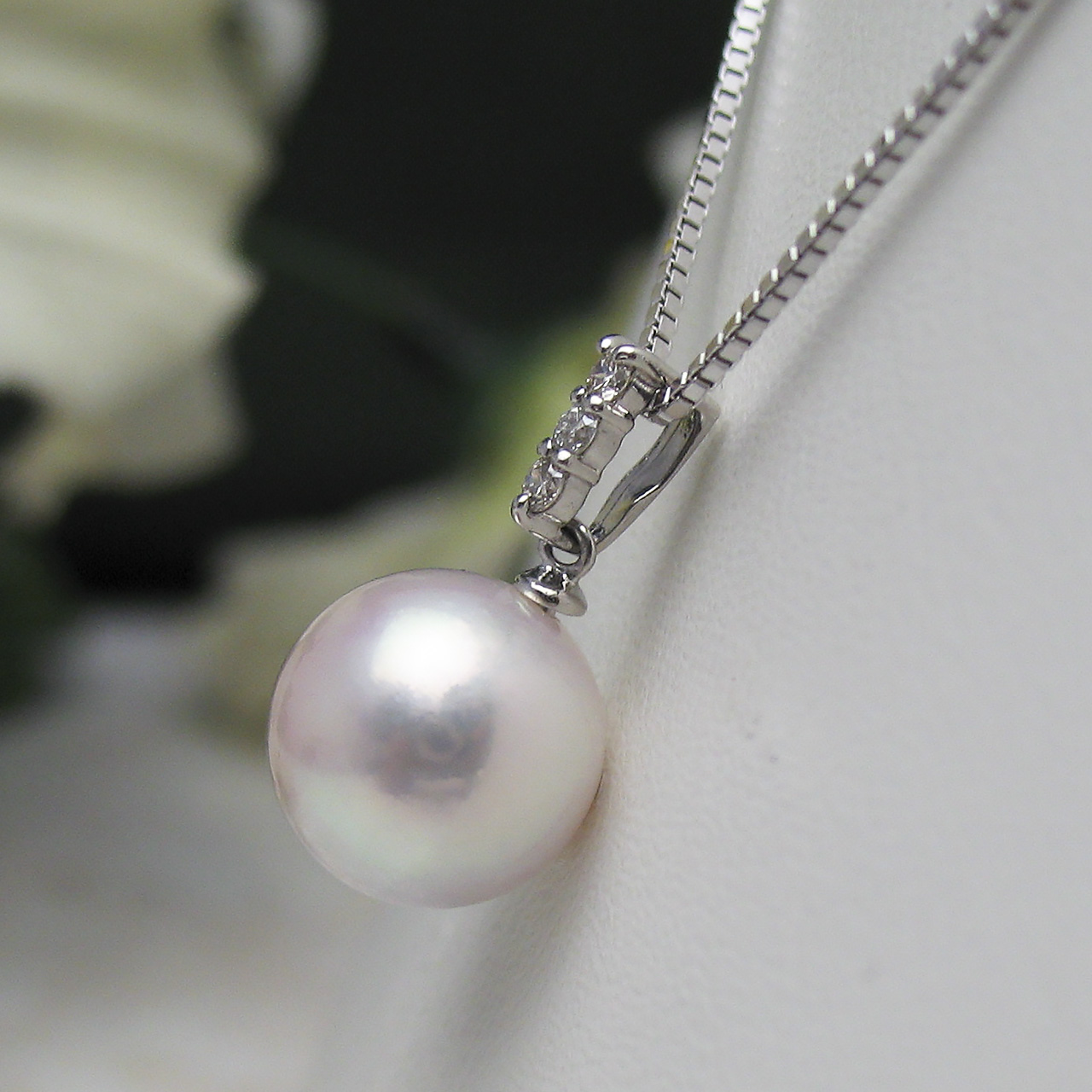 PT900あこや真珠9.5ミリペンダント - 画像 (4)