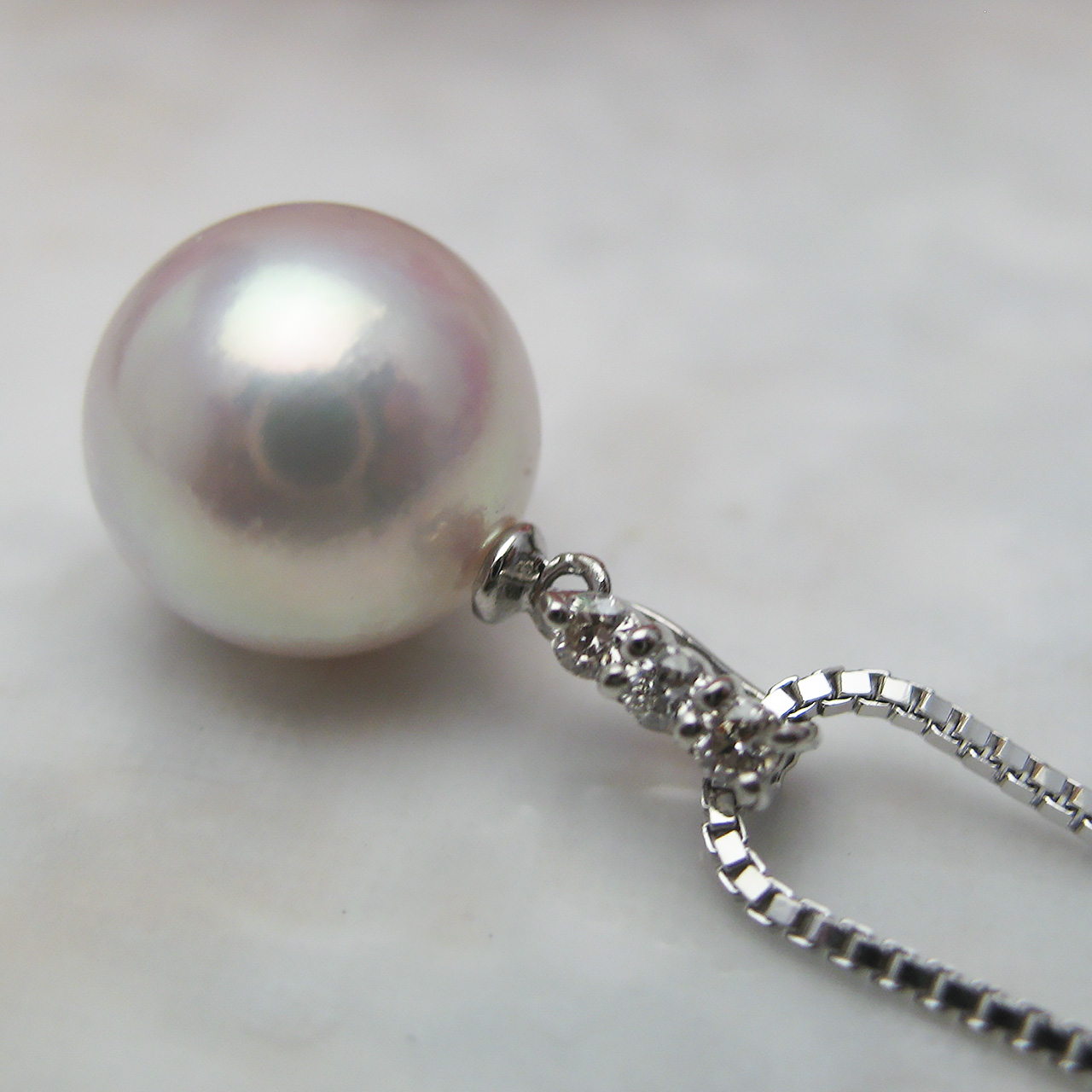 PT900あこや真珠9.5ミリペンダント - 画像 (5)