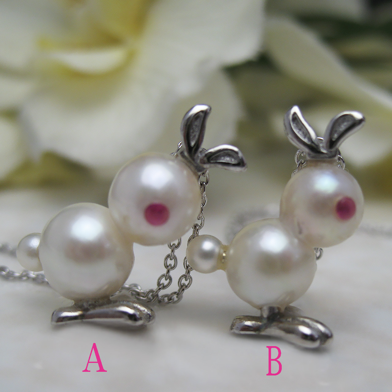 『 うさこルビーアイペンダント』