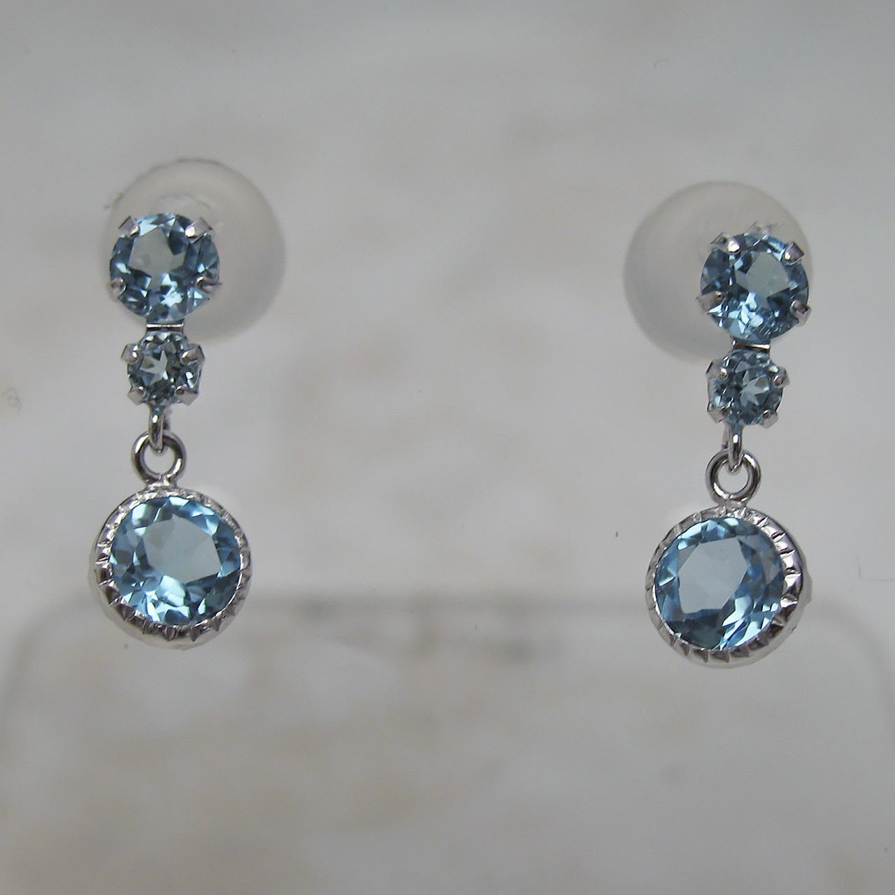 Bijoux fromsea K10WGブルートパーズピアス　MDS6349B - 画像 (2)