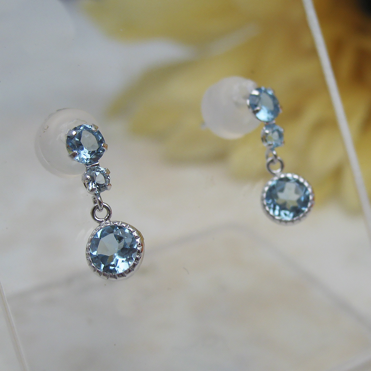 Bijoux fromsea K10WGブルートパーズピアス MDS6349B