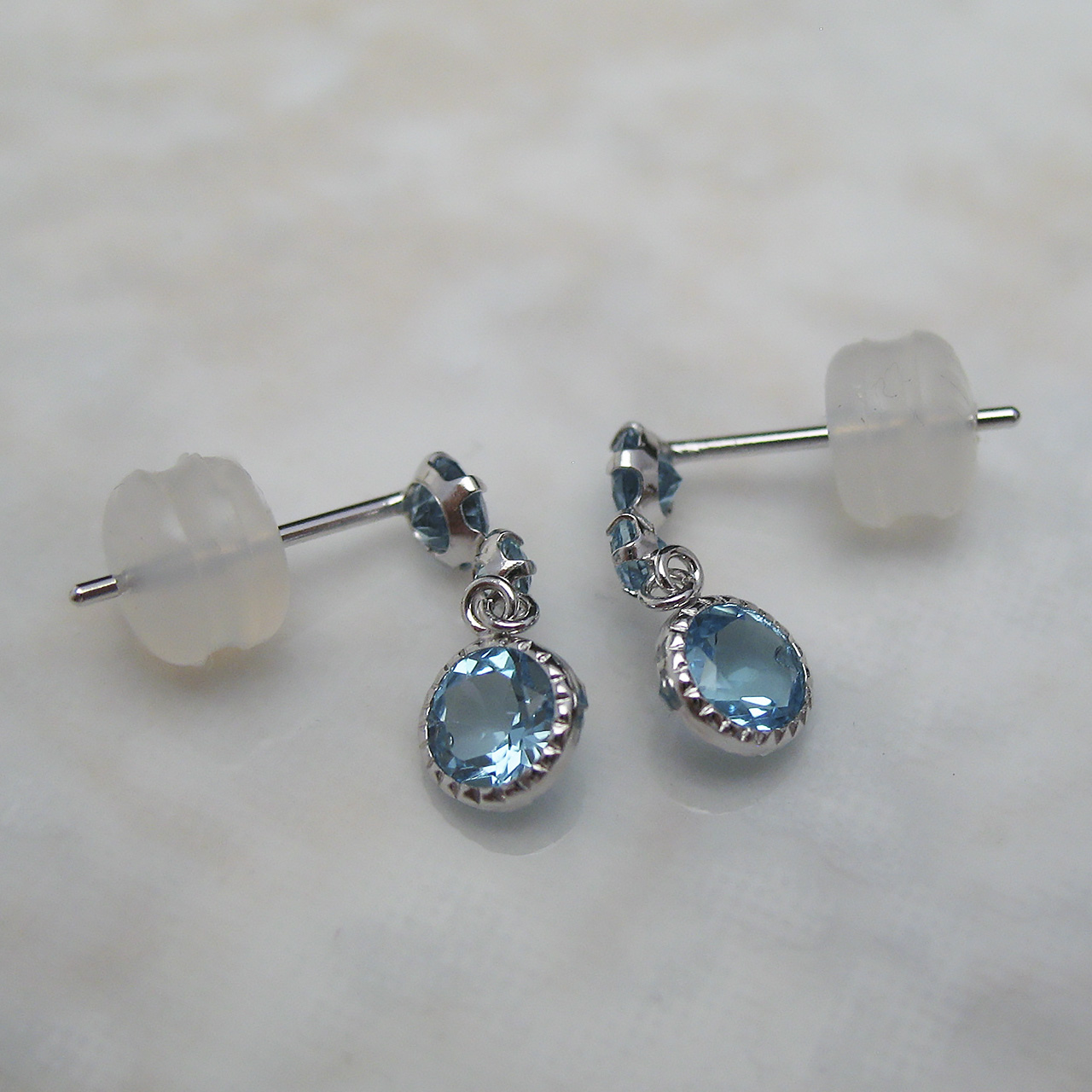 Bijoux fromsea K10WGブルートパーズピアス　MDS6349B - 画像 (4)