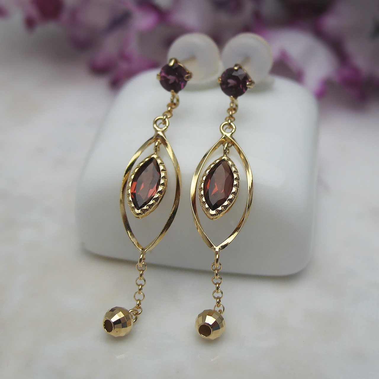 K18ロードライトガーネット&ガーネットピアス RV2984GR - 画像 (6)